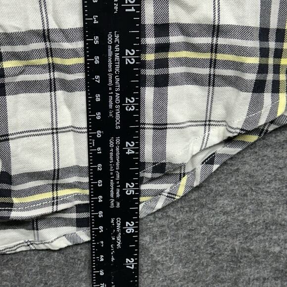 Pendleton Plaid Flannel Shirt Size M White‎ Black Long Sleeve Button Up Cotton - Picture 5 of 7